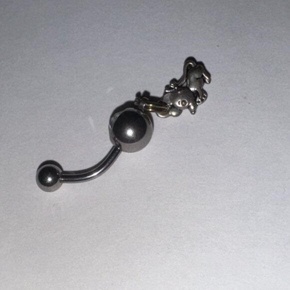 Mouse Dangle Belly Ring - Picture 10 of 13